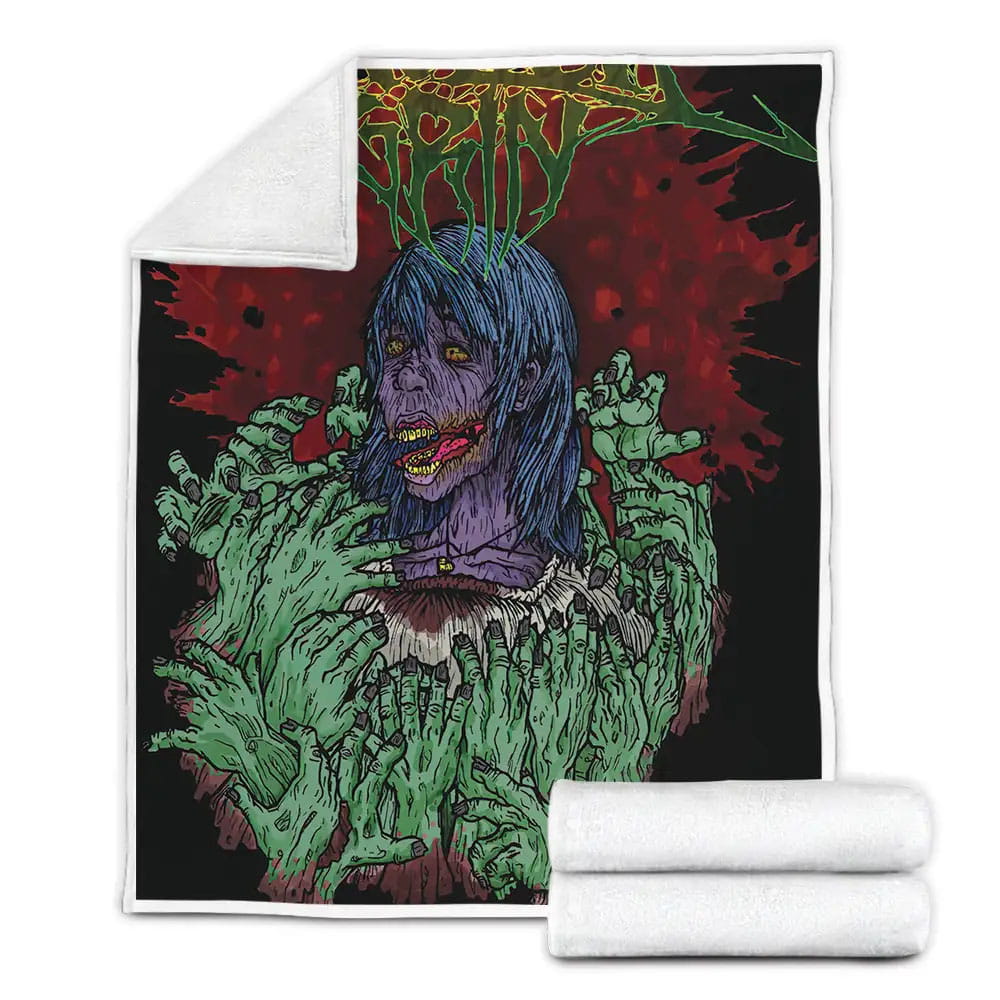 Chelsea Grin Band Painting Art Fleece Blanket Gift For Christmas Thanksgiving Halloween