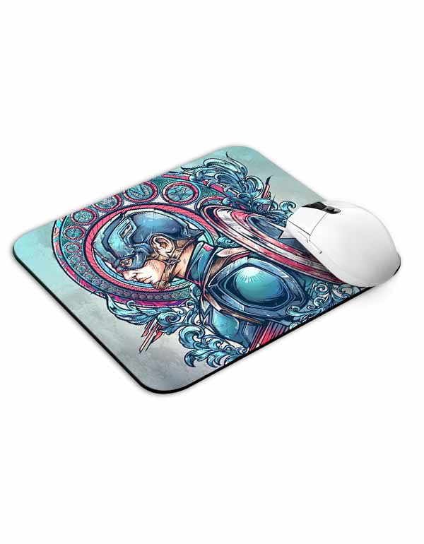 Allleftout Captain America Side Face Mouse Pad