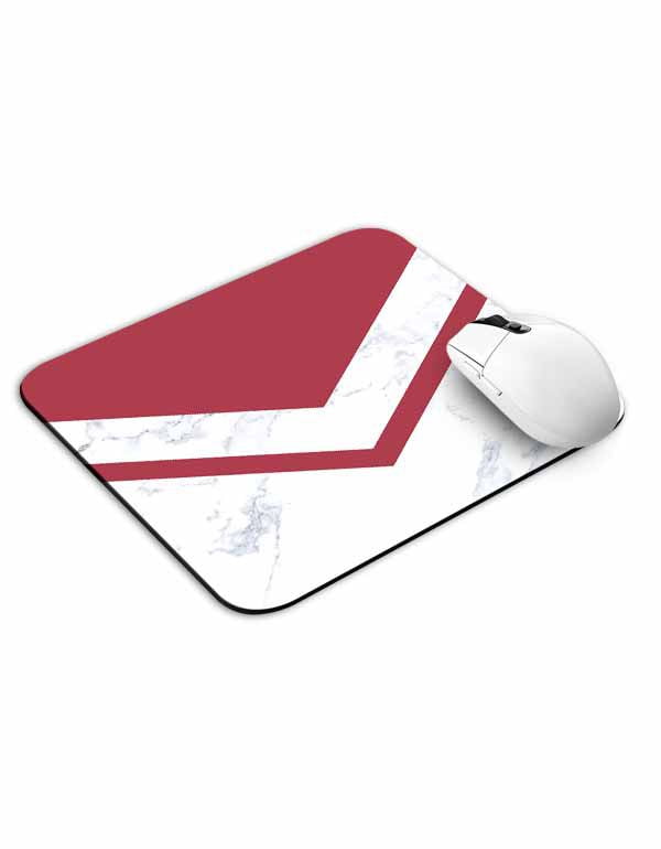 Allleftout Red Marble Chevron Mouse Pad