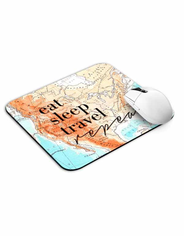 Allleftout Eat Sleep Travel Repeat Mouse Pad