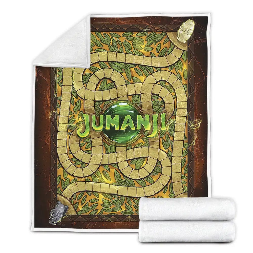 Jumanji Welcome To The Jungle Map Illustration Fleece Blanket Gift For Wife Husband Besties
