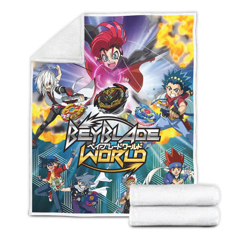 Beyblade Burst Dynamite Battle Fleece Blanket Gift For Christmas Thanksgiving Halloween