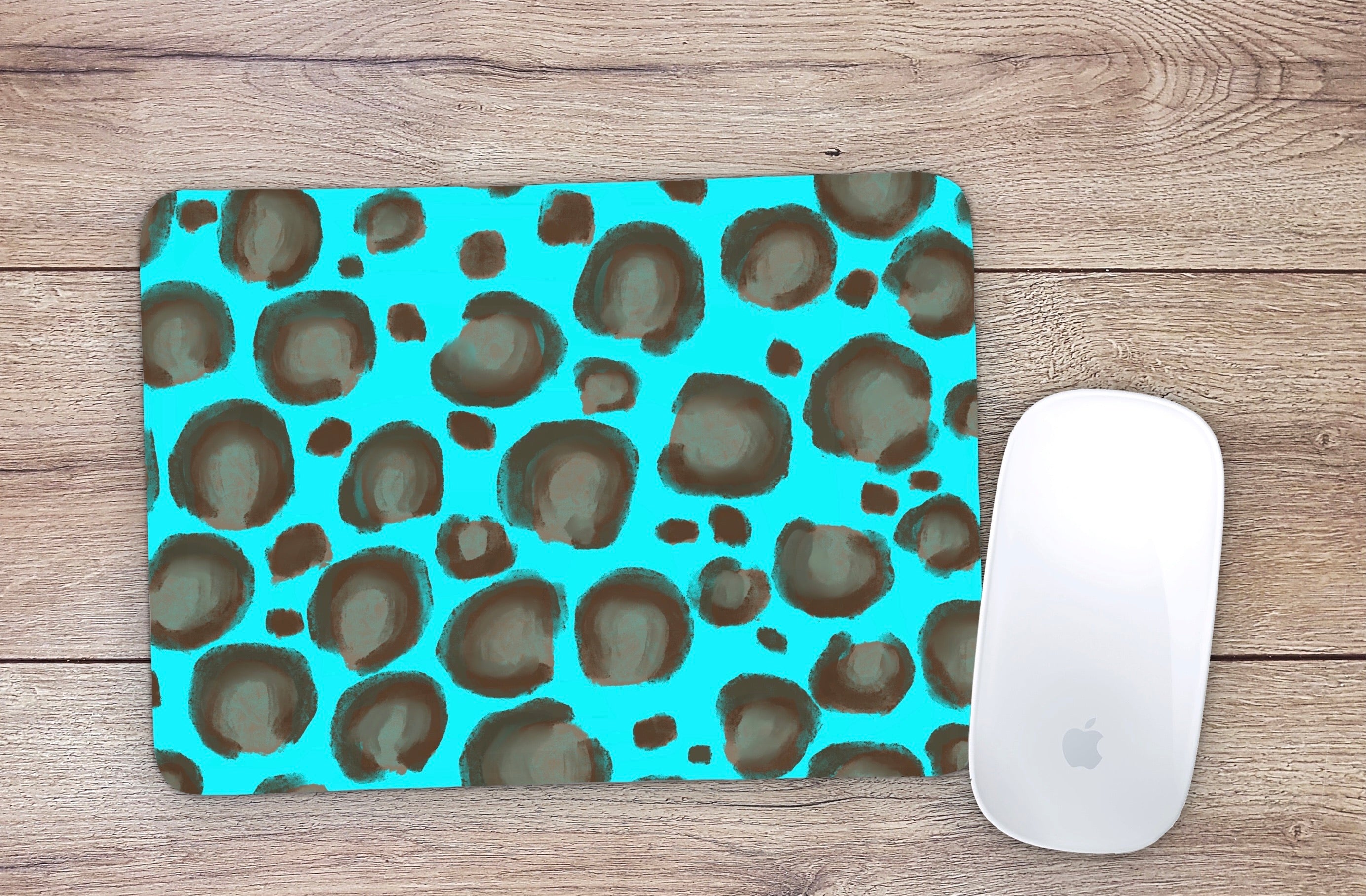 Allleftout Blue Leopard Mouse Pad