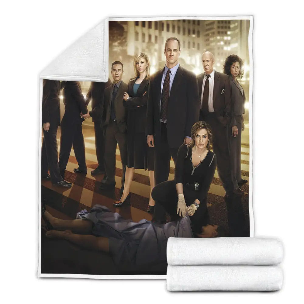 Law And Order Svu Poster Fleece Blanket Gift For Birthday Halloween Christmas Thanksgiving