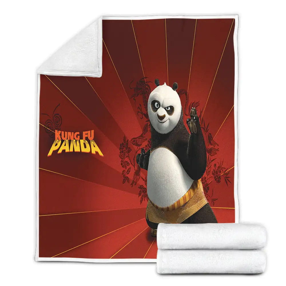 Kung Fu Panda Po And Red Fleece Blanket Gift For Birthday Halloween Christmas Thanksgiving