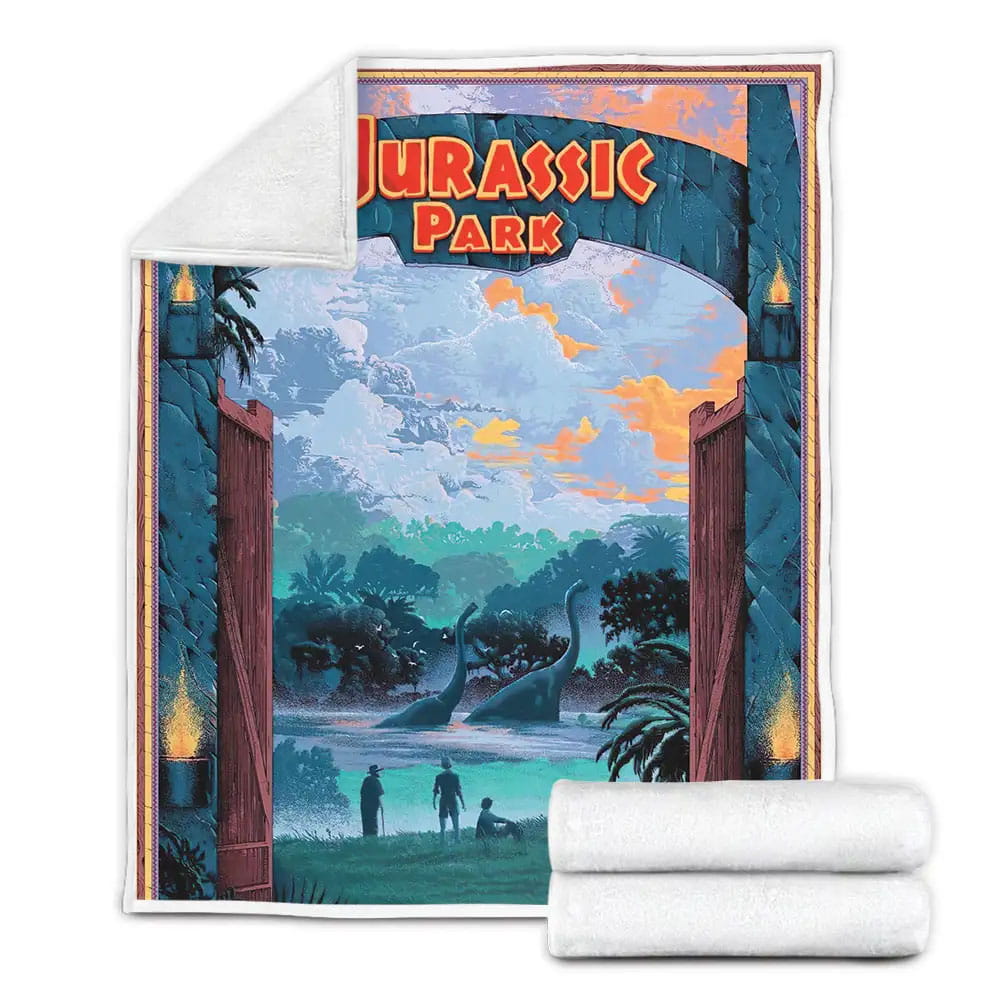 Jurassic Park Movie Digital Art Fleece Blanket Gift For Christmas Thanksgiving Halloween