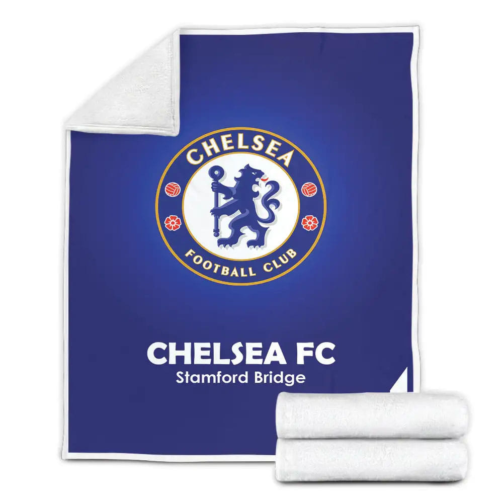 Chelsea Soccer Club Logo Fleece Blanket Gift For Birthday Halloween Christmas Thanksgiving