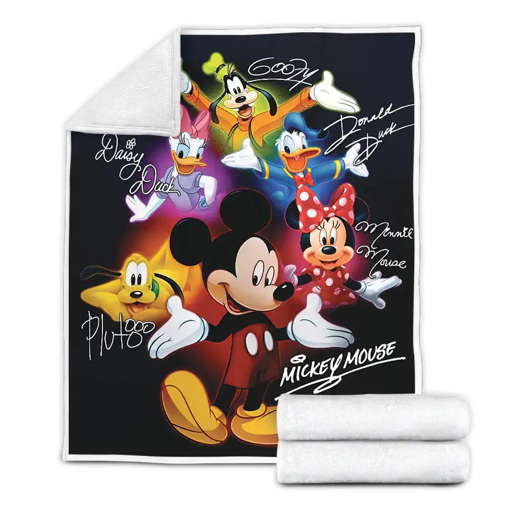 Disney Mickey Mouse And Friends Fleece Blanket Gift For Christmas Thanksgiving Halloween
