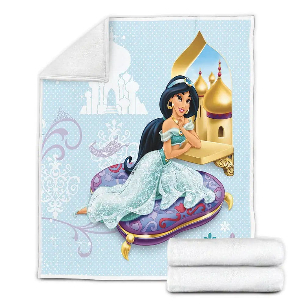 Disney Princess Jasmine In The Sultans Palace Fleece Blanket Gift For Wife Husband Besties