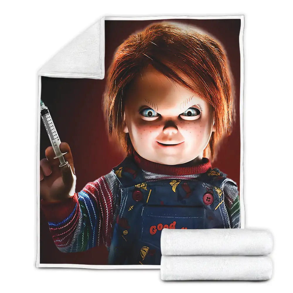 Curse Of Chucky Poster 4 Fleece Blanket Gift For Birthday Halloween Christmas Thanksgiving