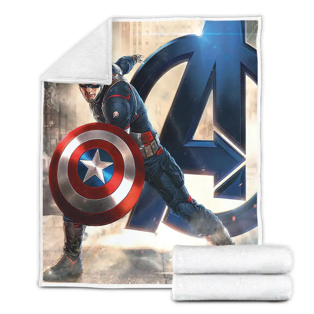 Avengers Captain America Fleece Blanket Gift For Birthday Halloween Christmas Thanksgiving
