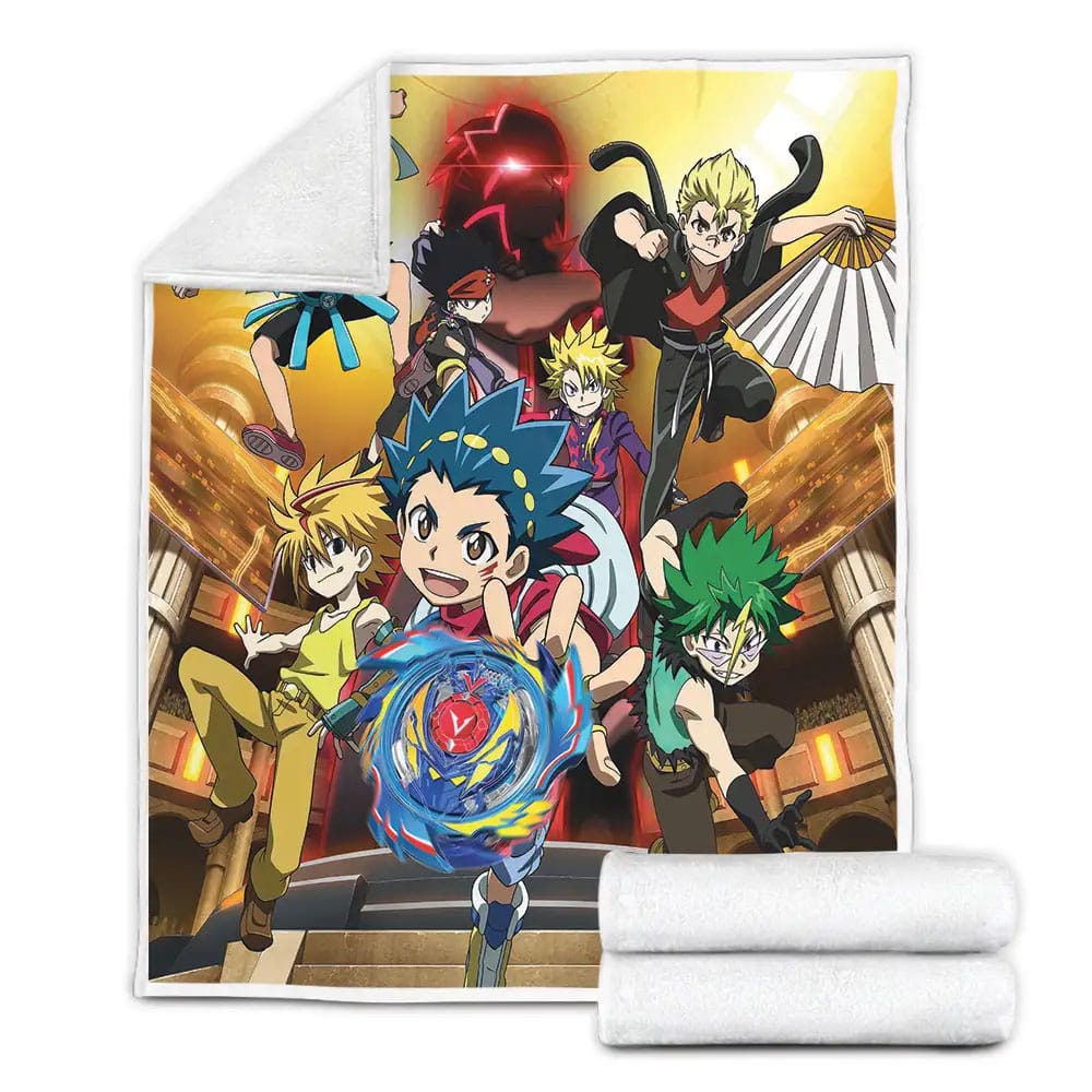 Beyblade Burst Evolution Fleece Blanket Gift For Birthday Halloween Christmas Thanksgiving