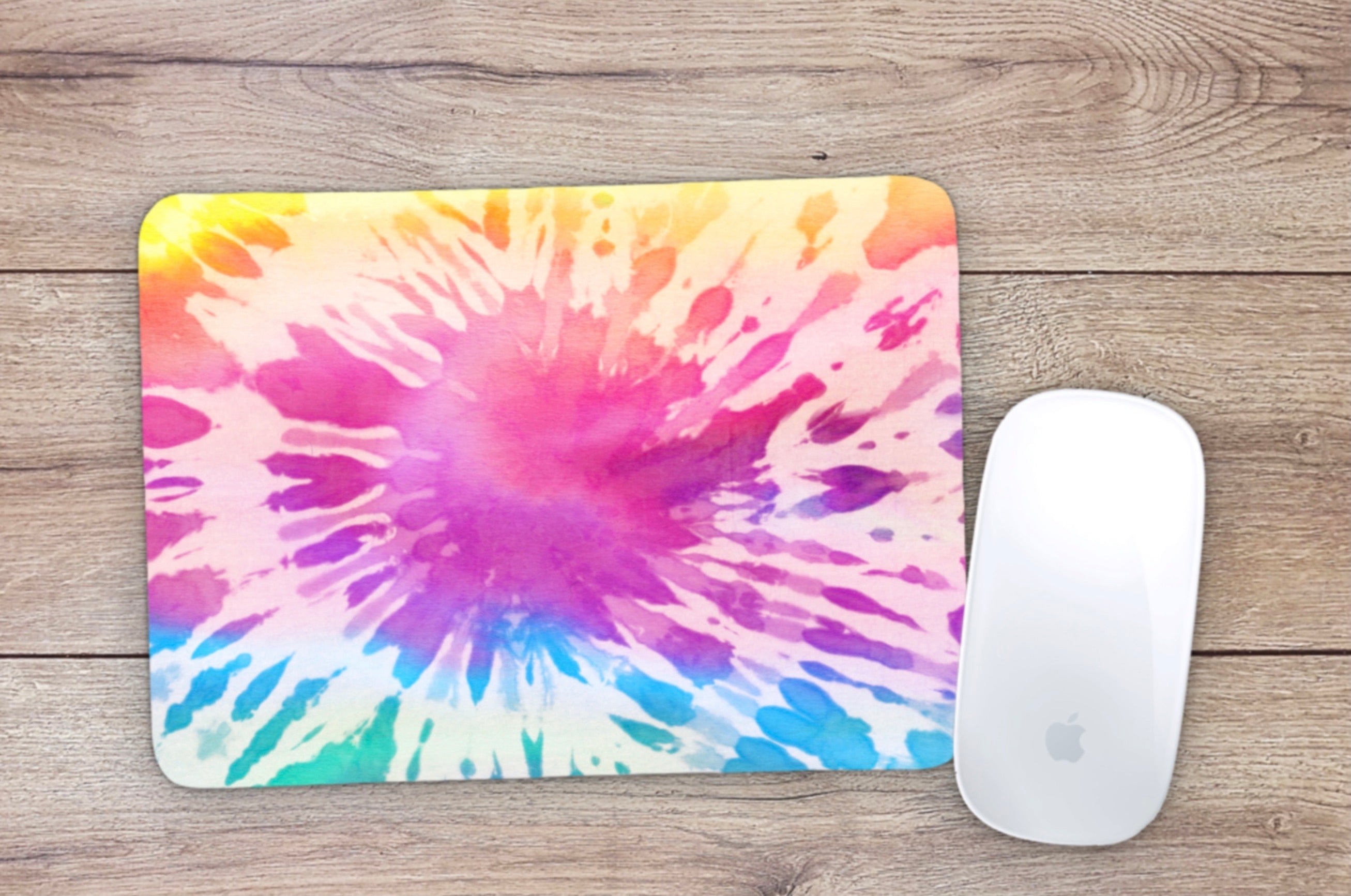 Allleftout Multi-Color Tie Dye Mouse Pad