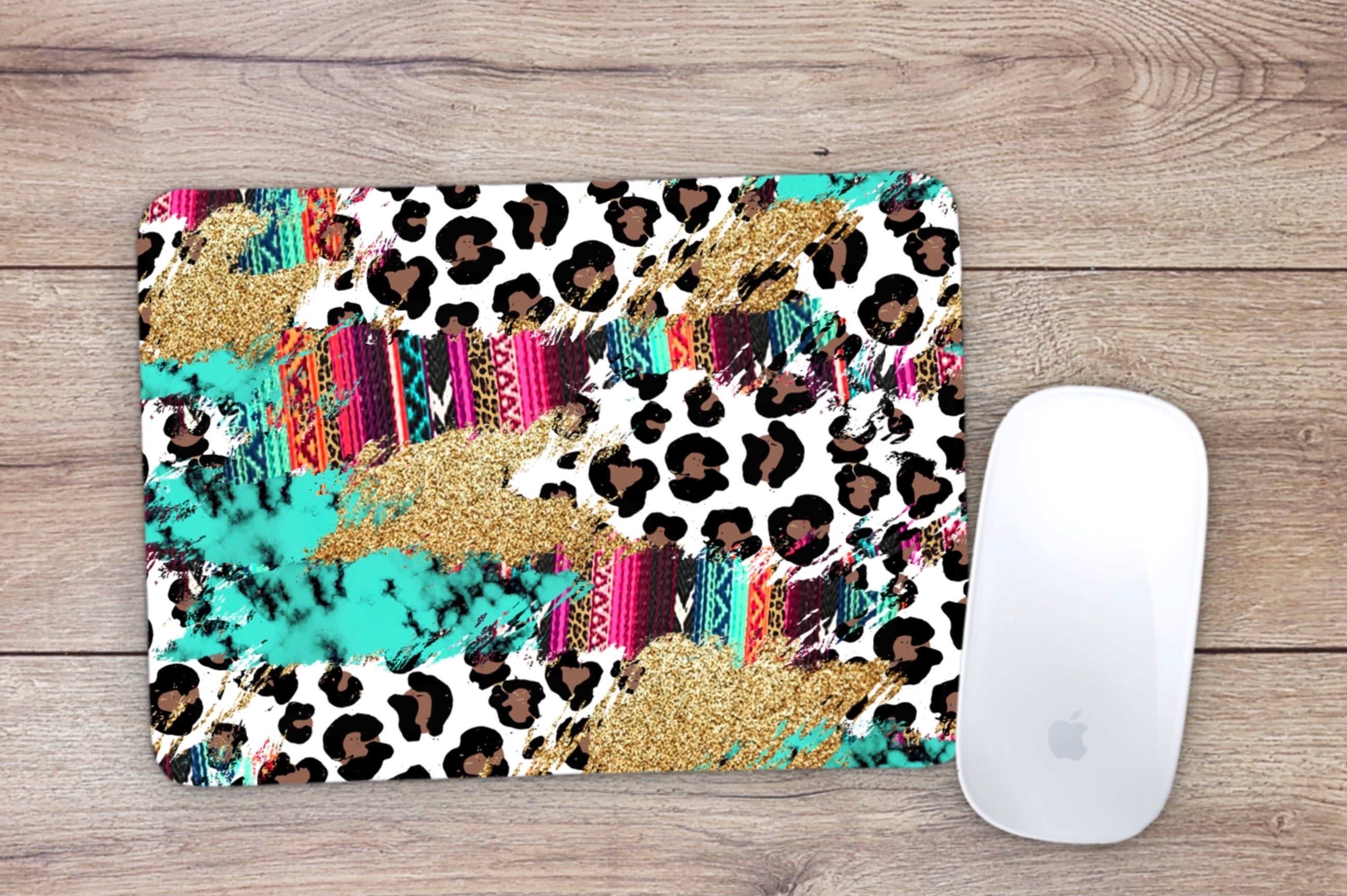 Allleftout Funky Leopard Serape Mouse Pad
