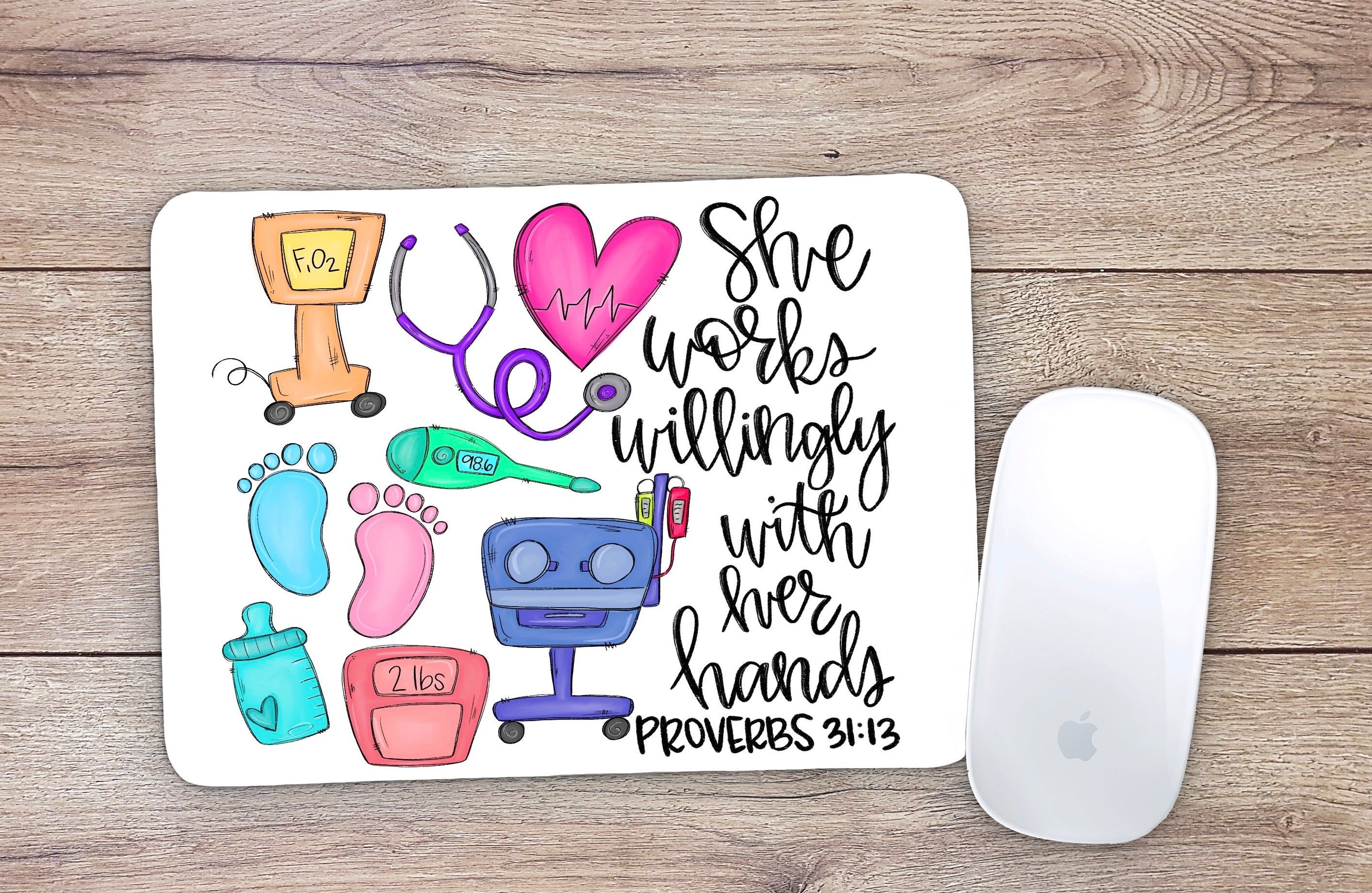 Allleftout Nicu Nurse Mouse Pad
