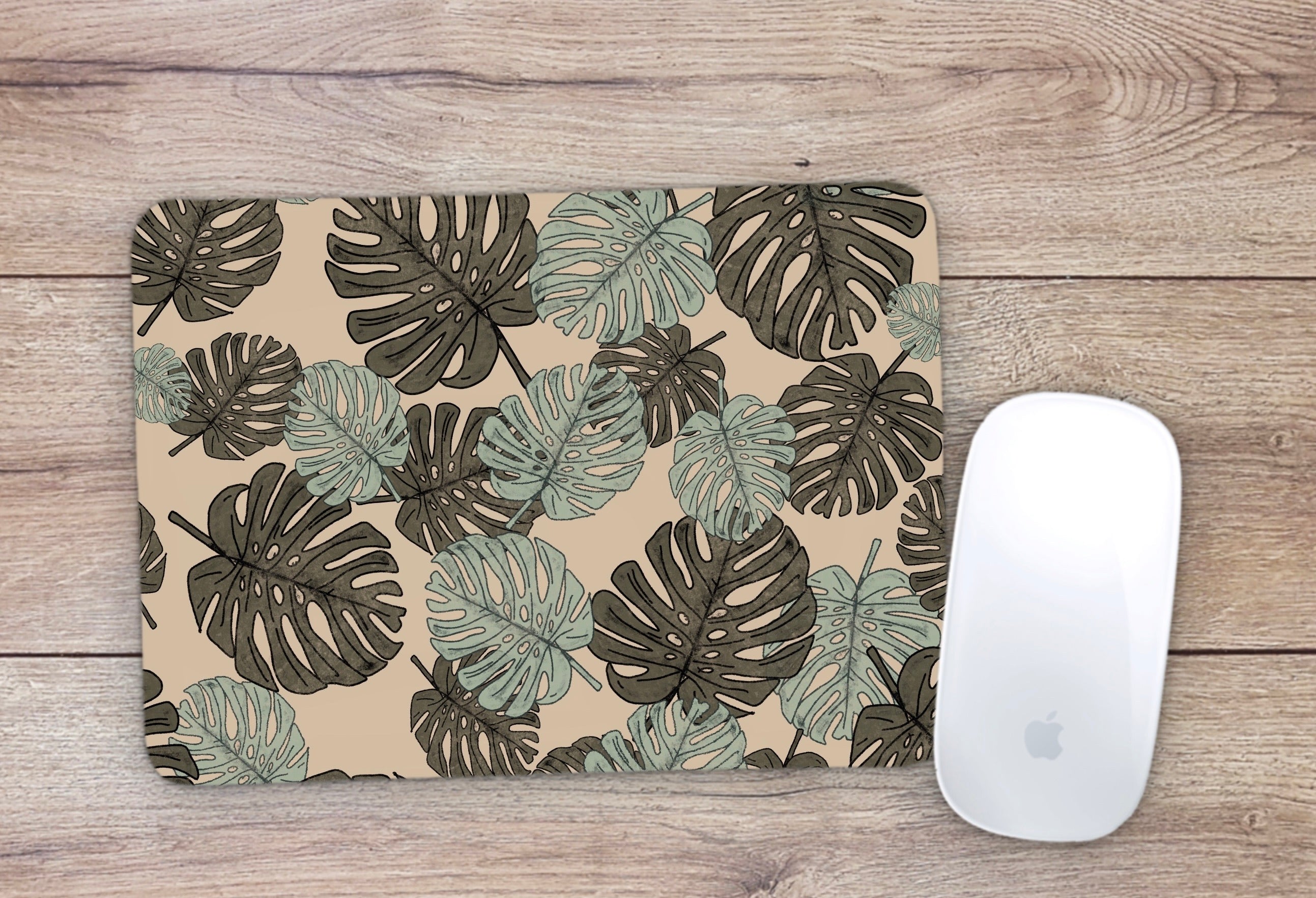 Allleftout Monstera Leaf Mouse Pad