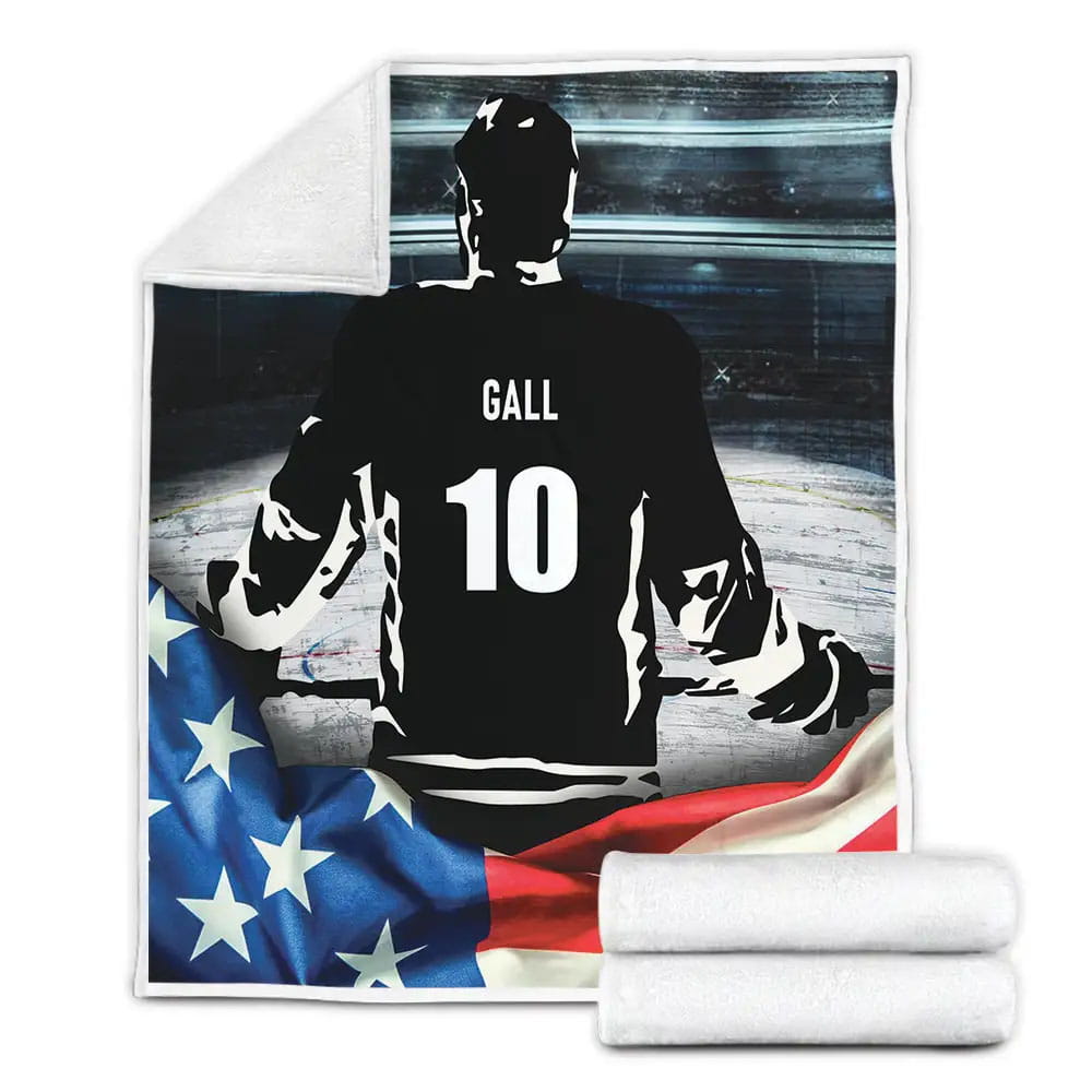 Skateboarding Player Custom Name Fleece Blanket Gift For Christmas Thanksgiving Halloween