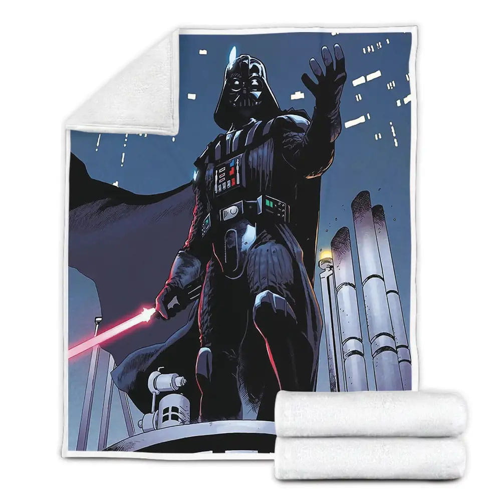 Star Wars Darth Vader Iconic Scene In Comic Art Fleece Blanket Gift For Wife Husband Besties