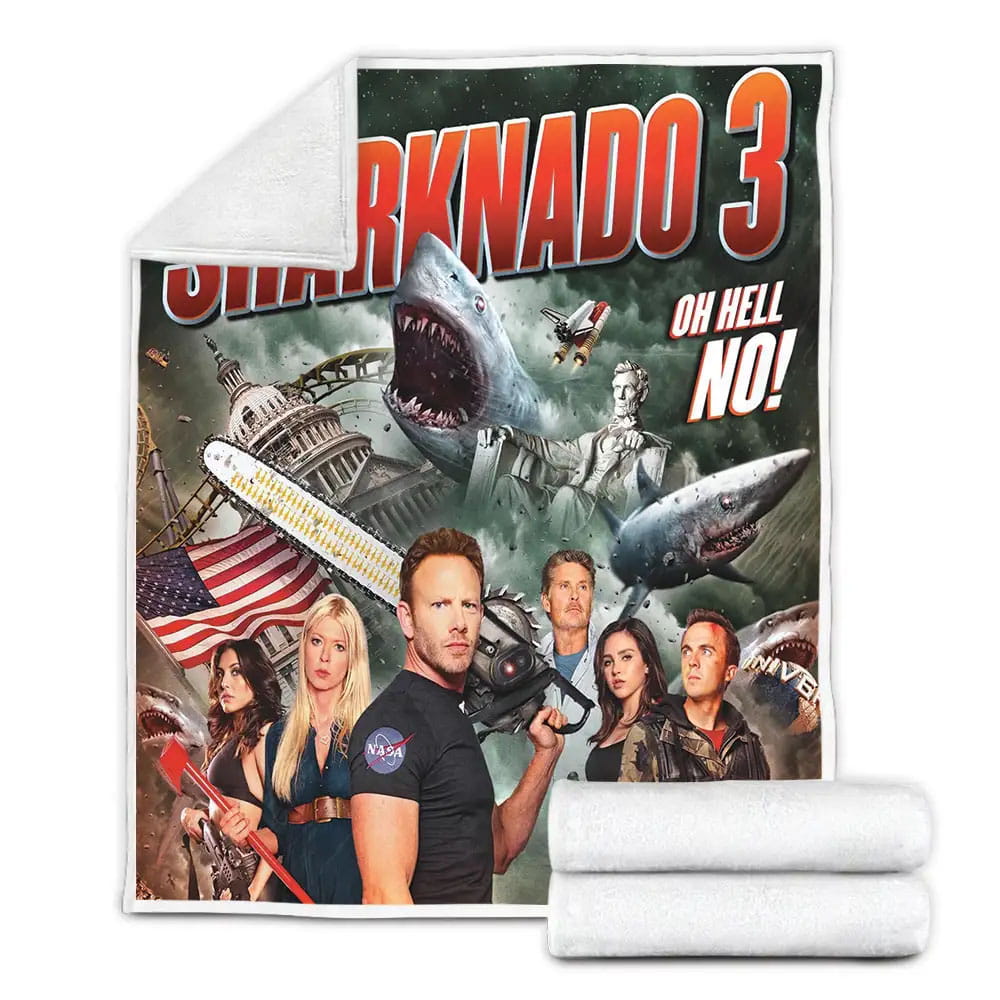 Sharknado 2013 Tv Movie Poster Fleece Blanket Gift For Christmas Thanksgiving Halloween
