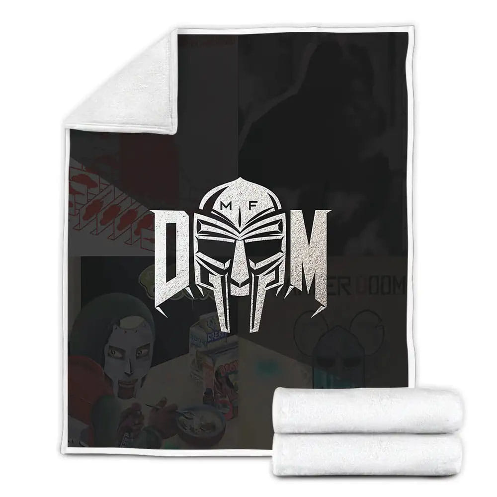Mf Doom Albums Art Rapper Fleece Blanket Gift For Birthday Halloween Christmas Thanksgiving