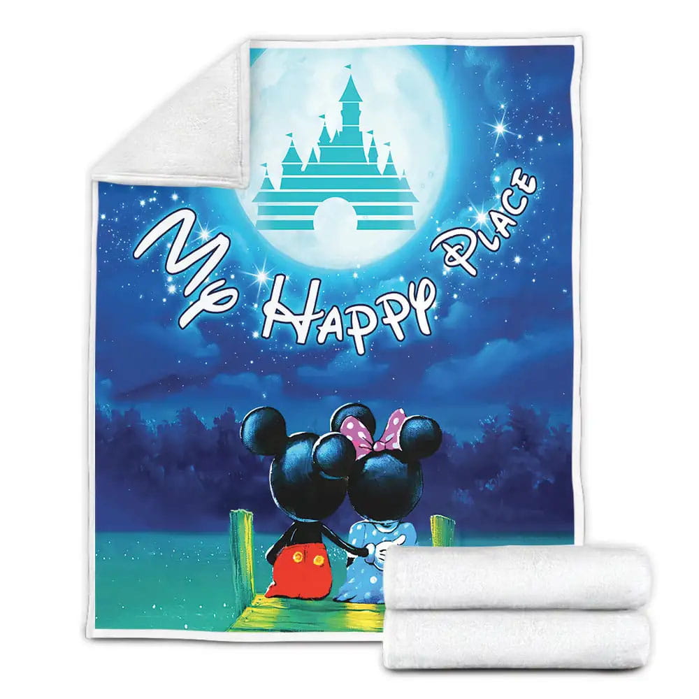 Mickey Mouse Minnie Mouse Disney Fleece Blanket Gift For Christmas Thanksgiving Halloween