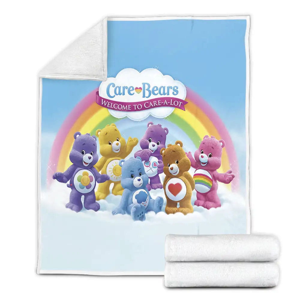 Care Bears Welcome To Care-A-Lot Fleece Blanket Gift For Christmas Thanksgiving Halloween