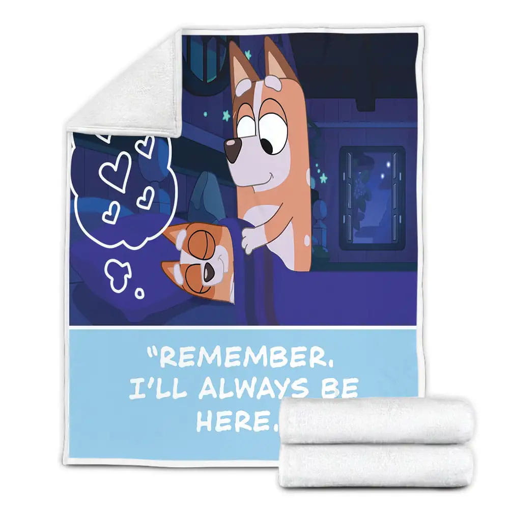 Bluey Bingo And Mother Chilli Time Fleece Blanket Gift For Christmas Thanksgiving Halloween