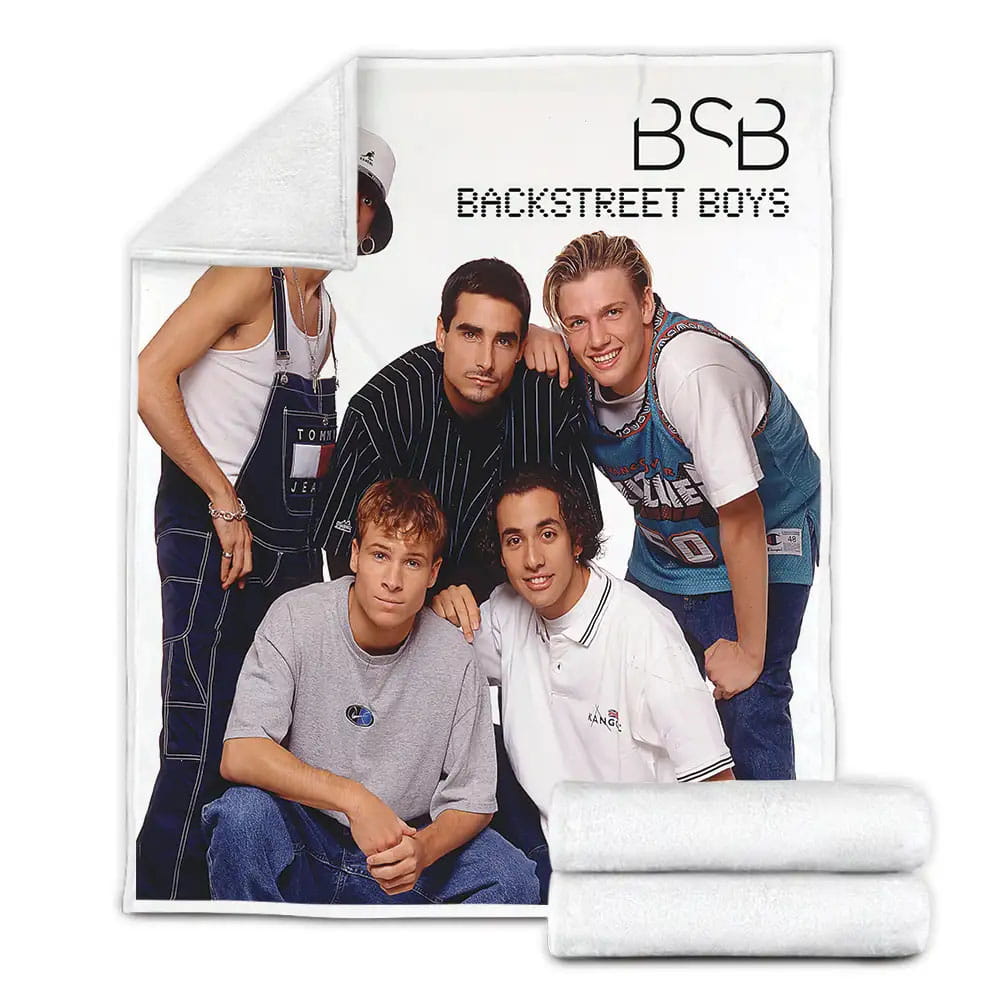 Backstreet Boys 90s Image Fleece Blanket Gift For Birthday Halloween Christmas Thanksgiving