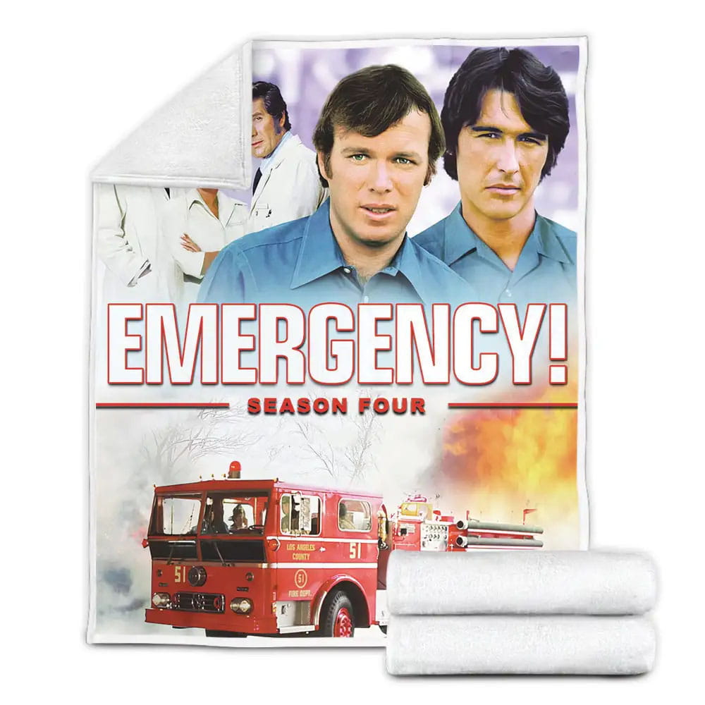 Emergency! 1972-1979 Season Four Movie Poster Fleece Blanket Gift For Wife Husband Besties
