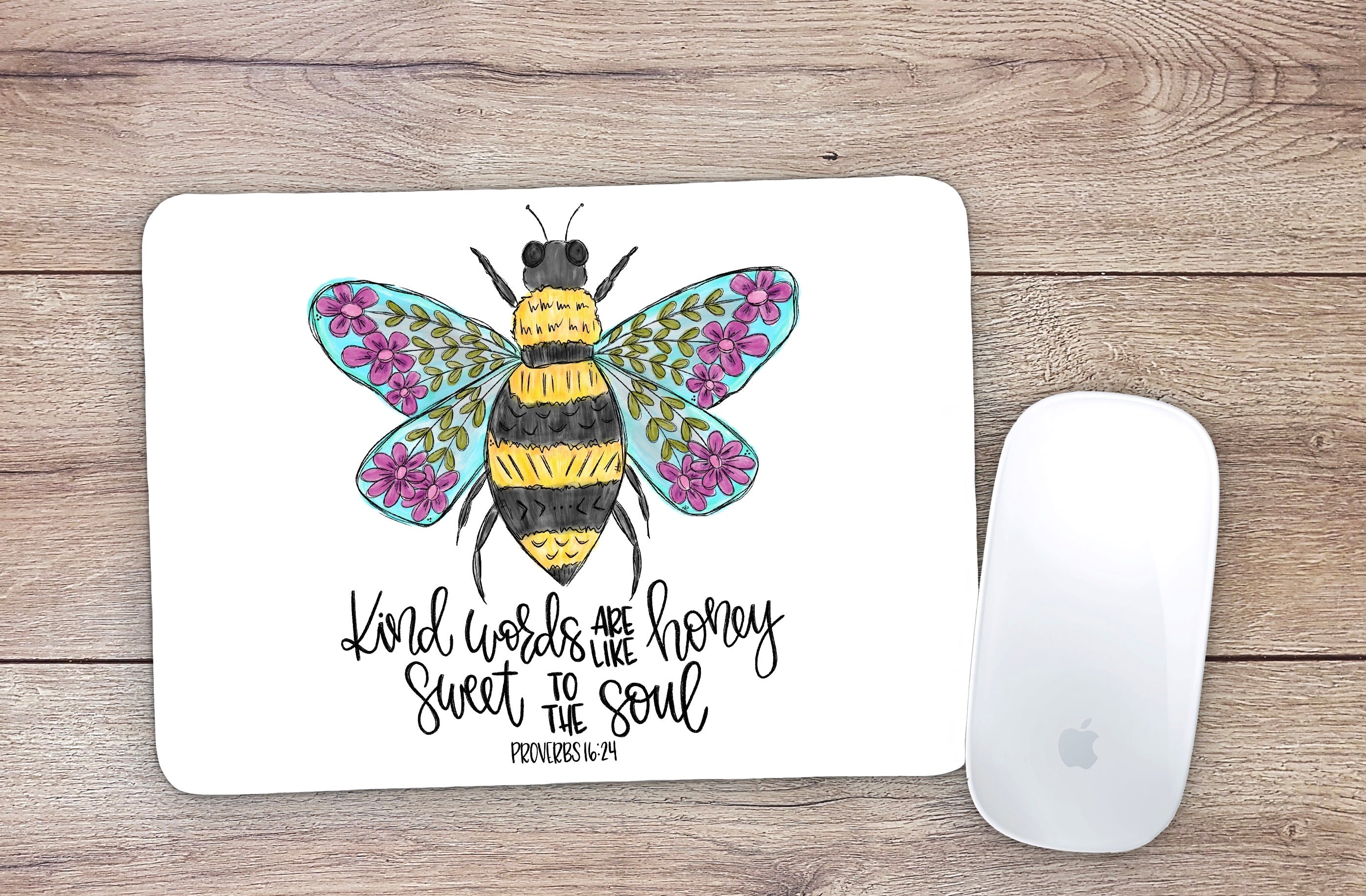 Allleftout Kind Words Are Like Honey Bee Mouse Pad