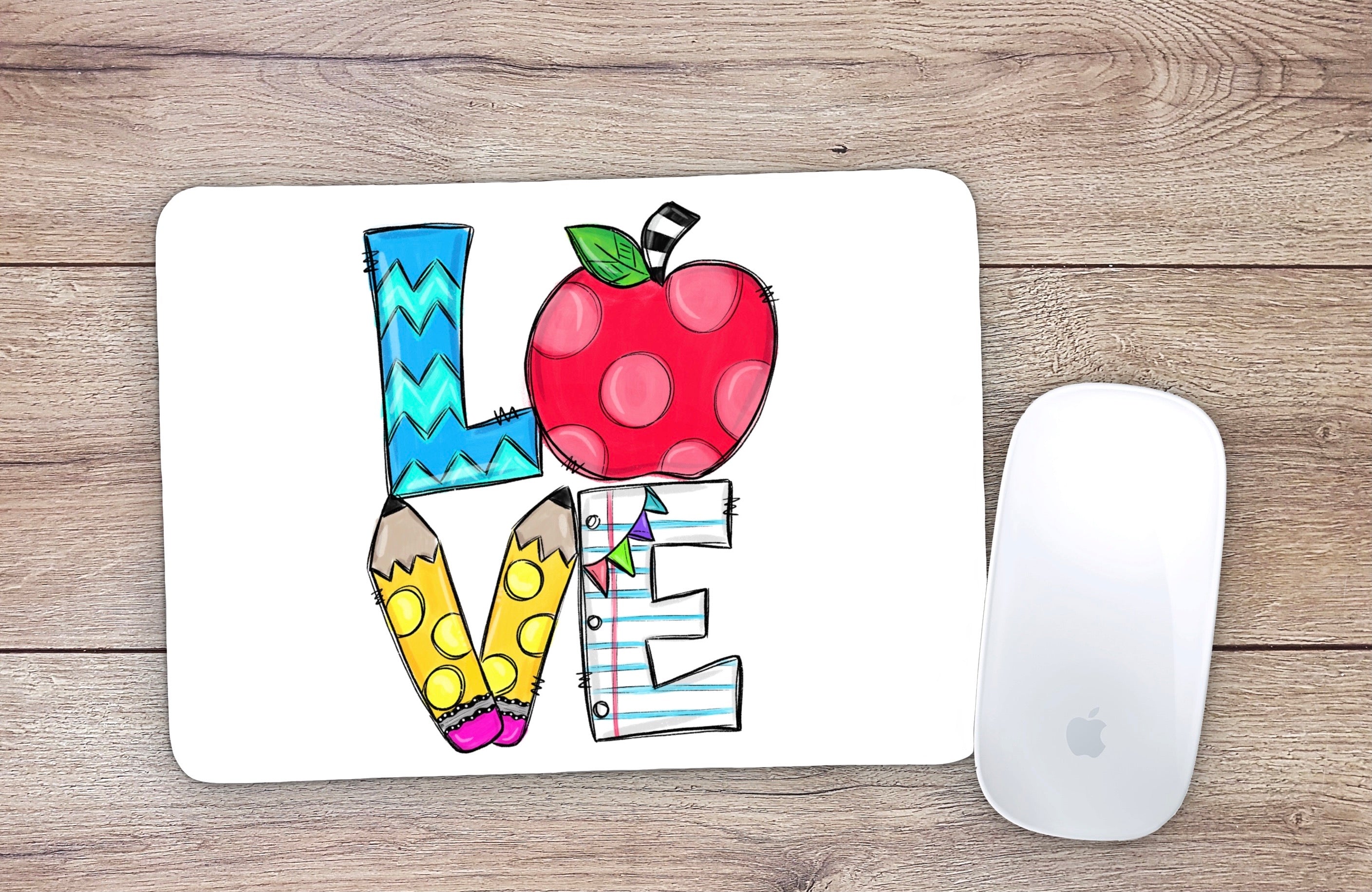 Allleftout Love Teacher Mouse Pad