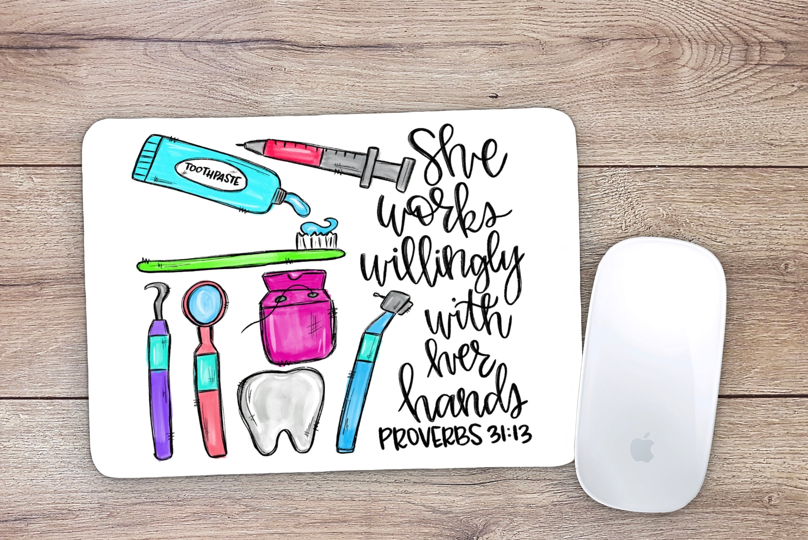 Allleftout Dental Assistant Mouse Pad
