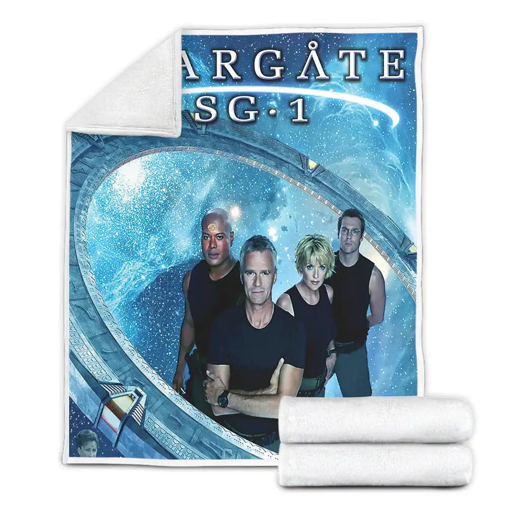 Stargate Sg-1 Movie Poster Fleece Blanket Gift For Birthday Halloween Christmas Thanksgiving