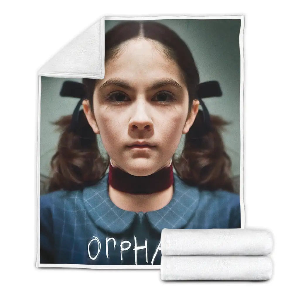 Orphan Esther Movie Poster Fleece Blanket Gift For Birthday Halloween Christmas Thanksgiving