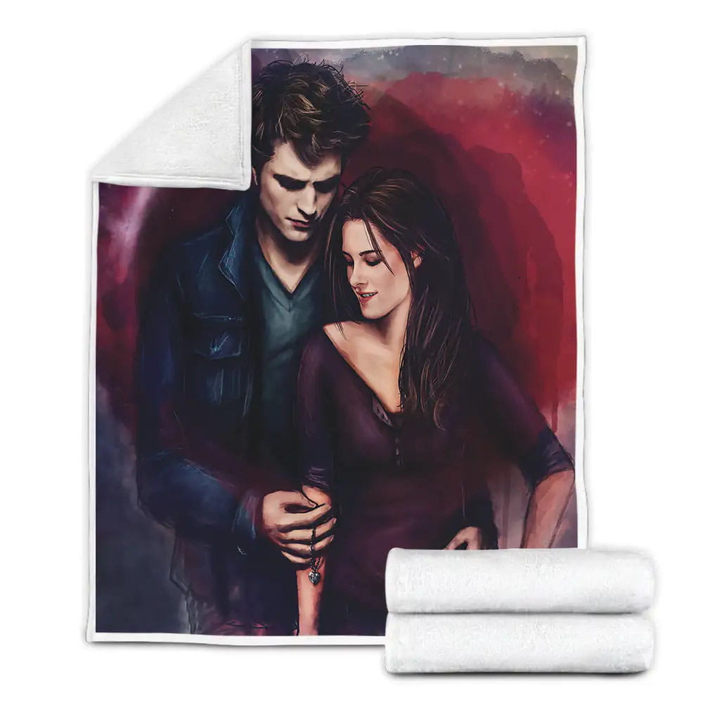 Twilight Husband And Wife Fleece Blanket Gift For Birthday Halloween Christmas Thanksgiving