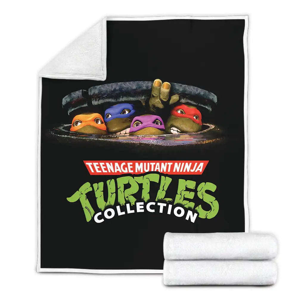Teenage Mutant Ninja Turtles 1990 Movie Poster Fleece Blanket Gift For Wife Husband Besties