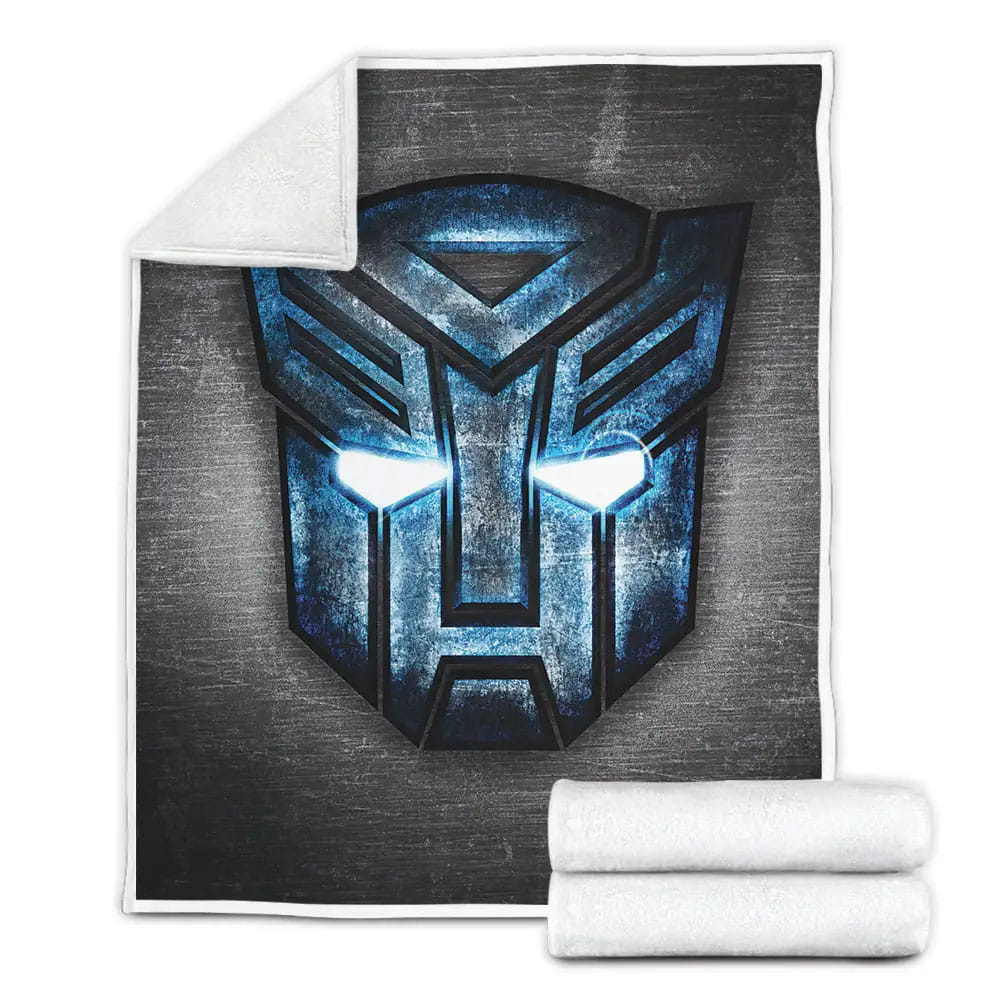 Transformer Autobot Symbol Fleece Blanket Gift For Birthday Halloween Christmas Thanksgiving