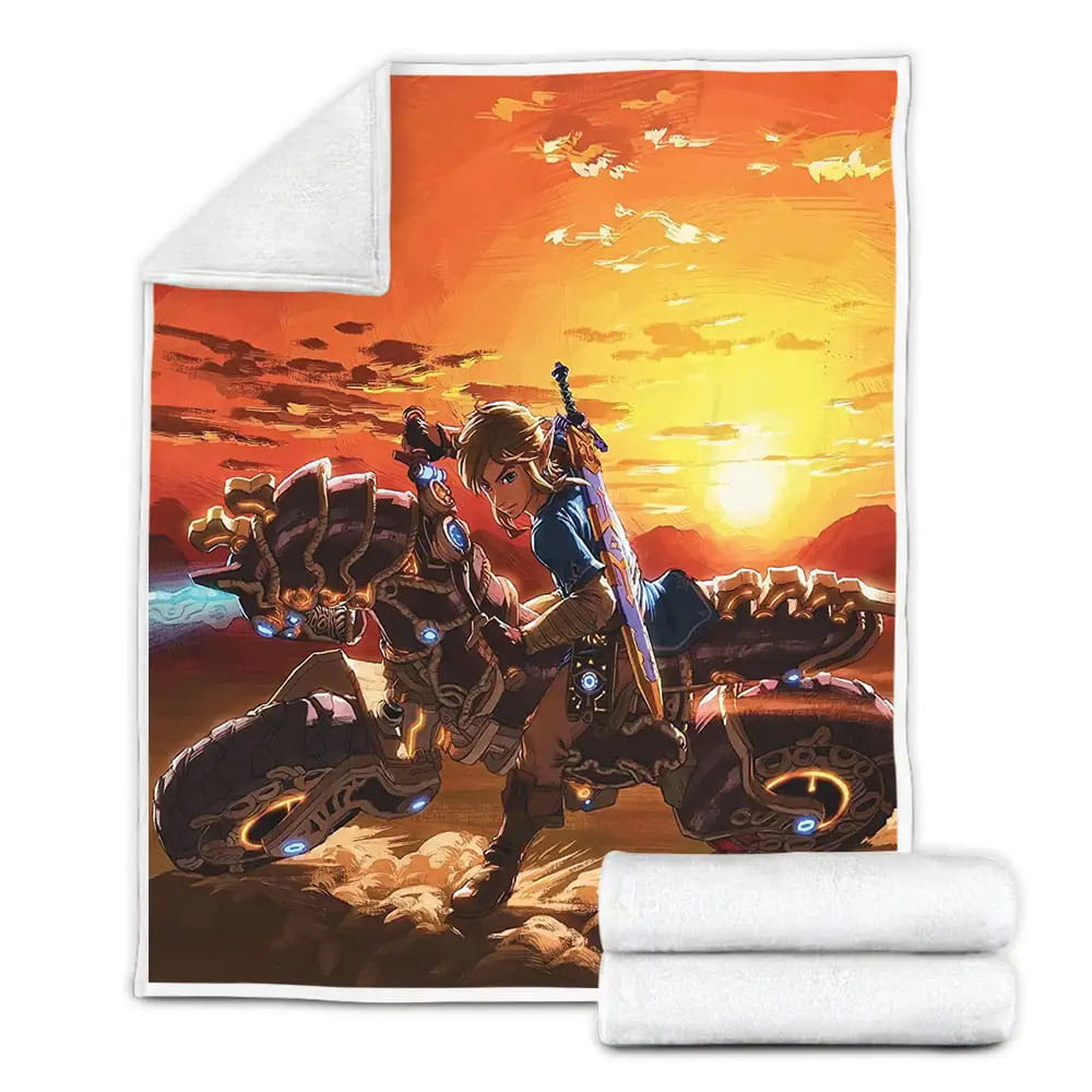 The Legend Of Zelda Breath Fleece Blanket Gift For Birthday Halloween Christmas Thanksgiving