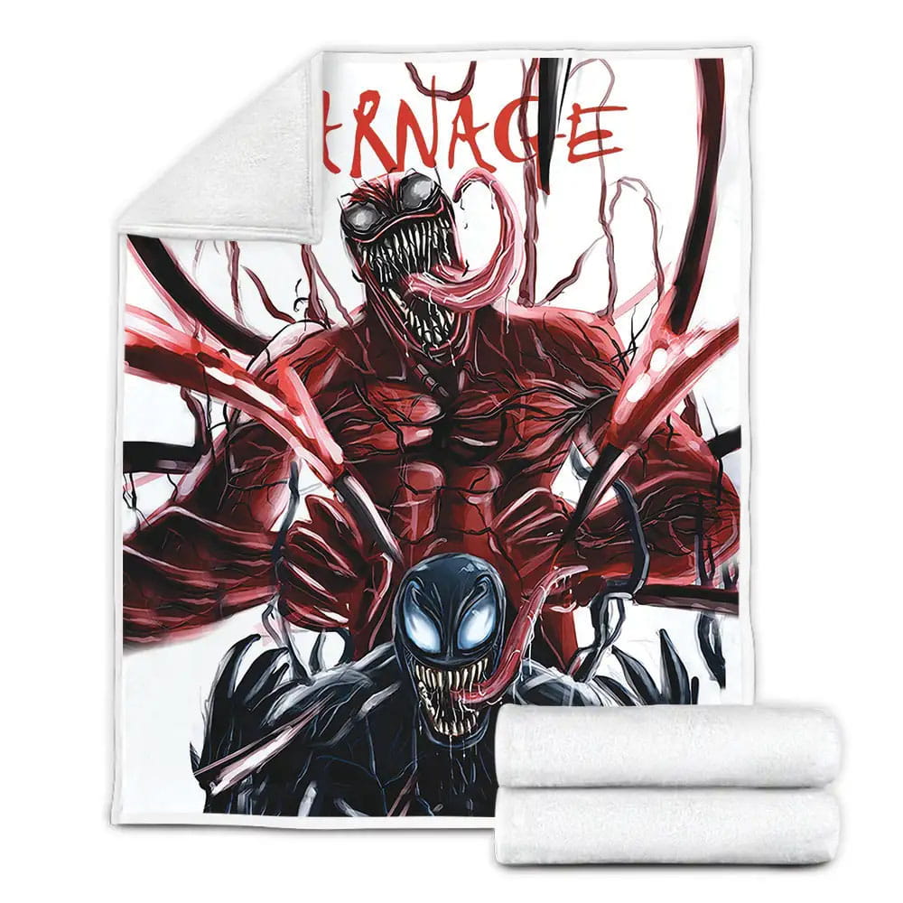 Venom Let There Be Carnage Fleece Blanket Gift For Birthday Halloween Christmas Thanksgiving