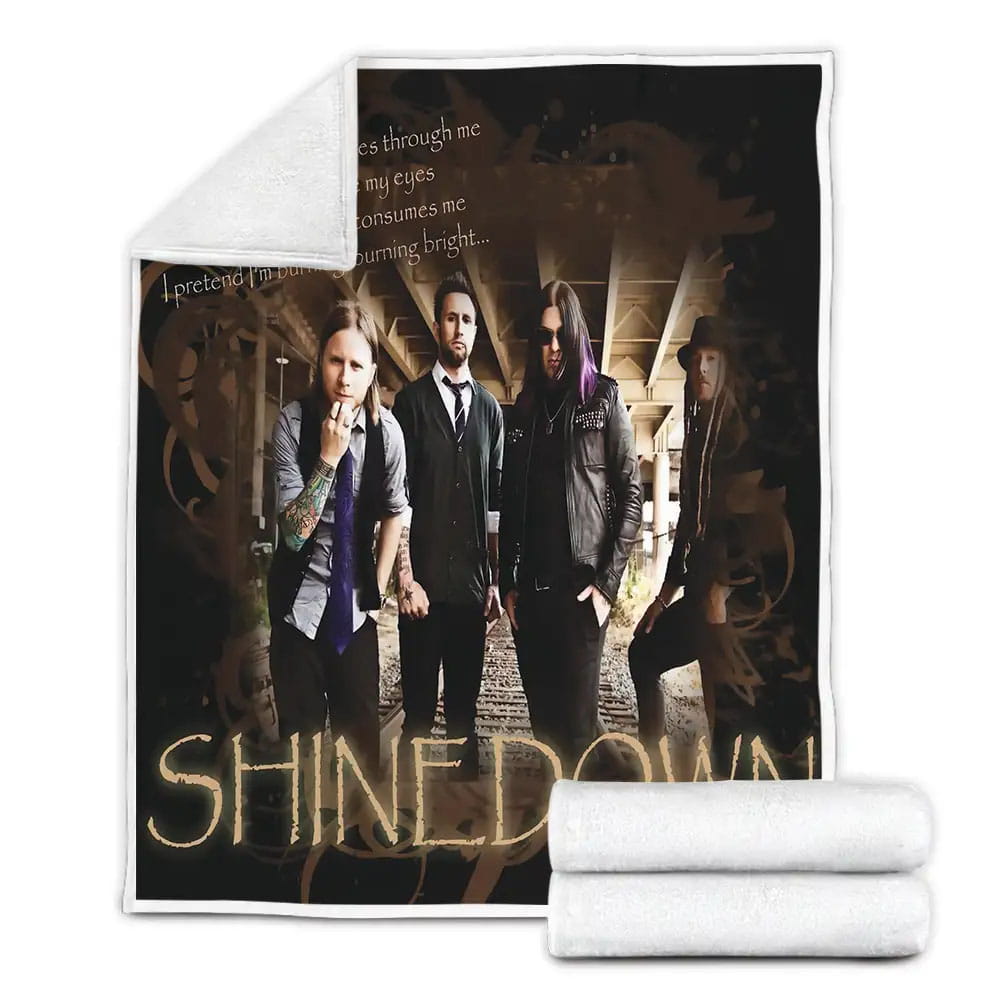 Shinedown Photo Cover Song Fleece Blanket Gift For Birthday Halloween Christmas Thanksgiving