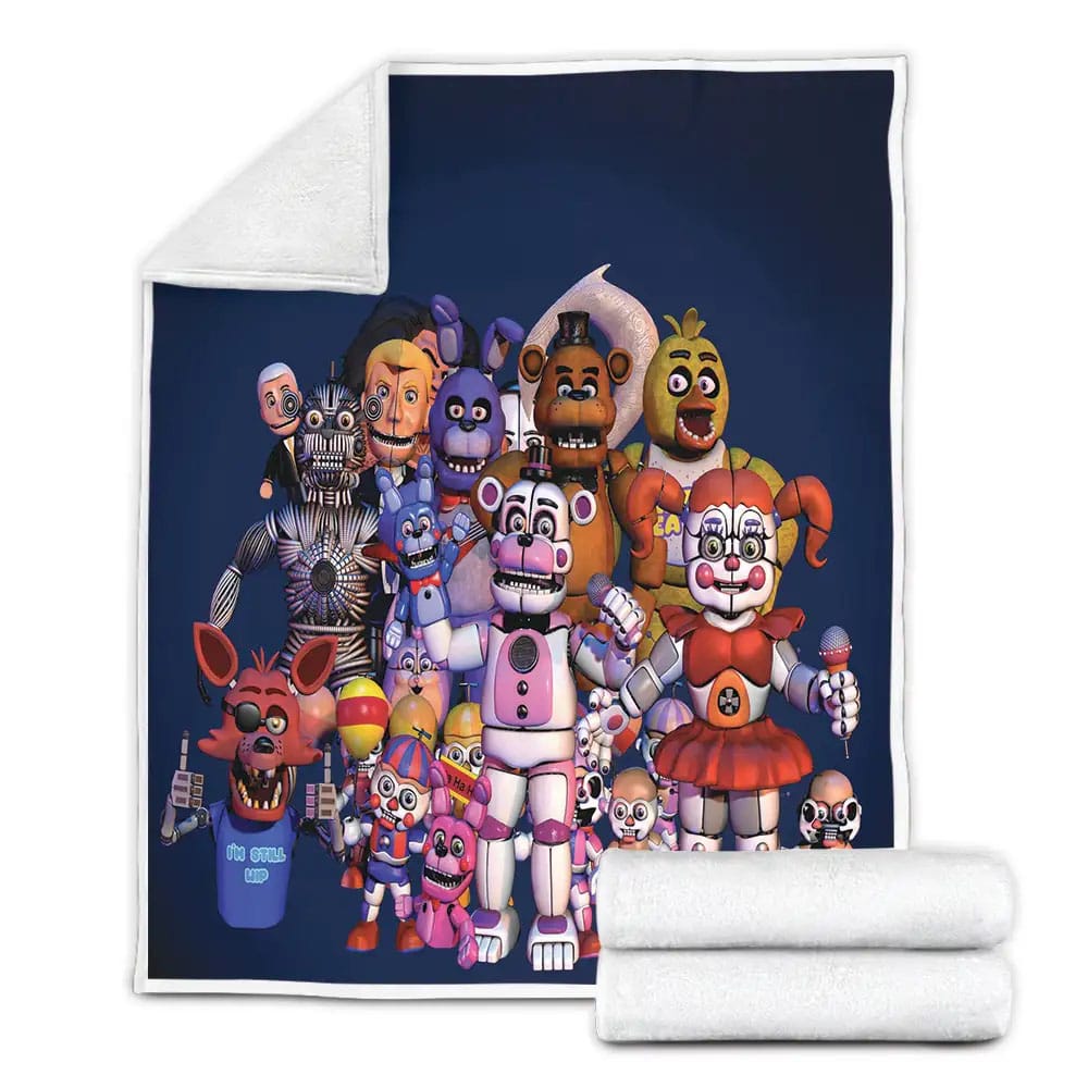 Five Nights At FreddyS Characters Fleece Blanket Gift For Christmas Thanksgiving Halloween