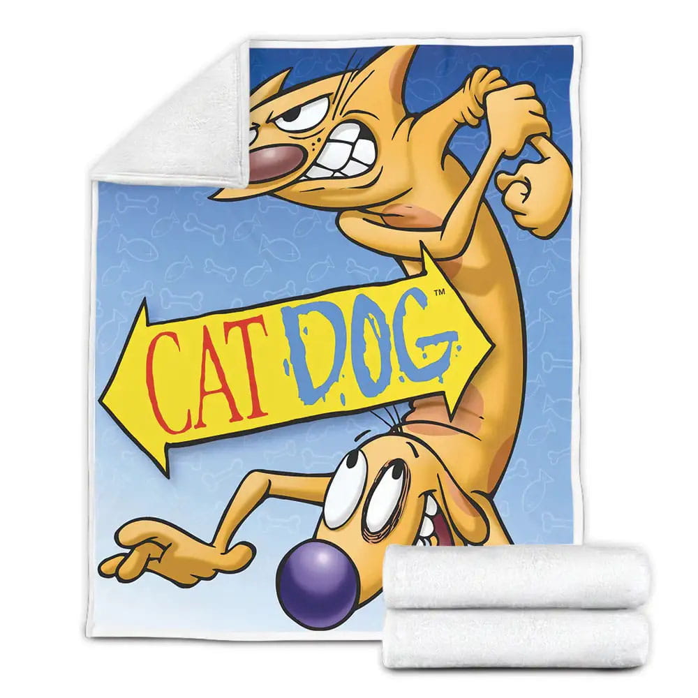 Catdog The Complete Series Fleece Blanket Gift For Birthday Halloween Christmas Thanksgiving