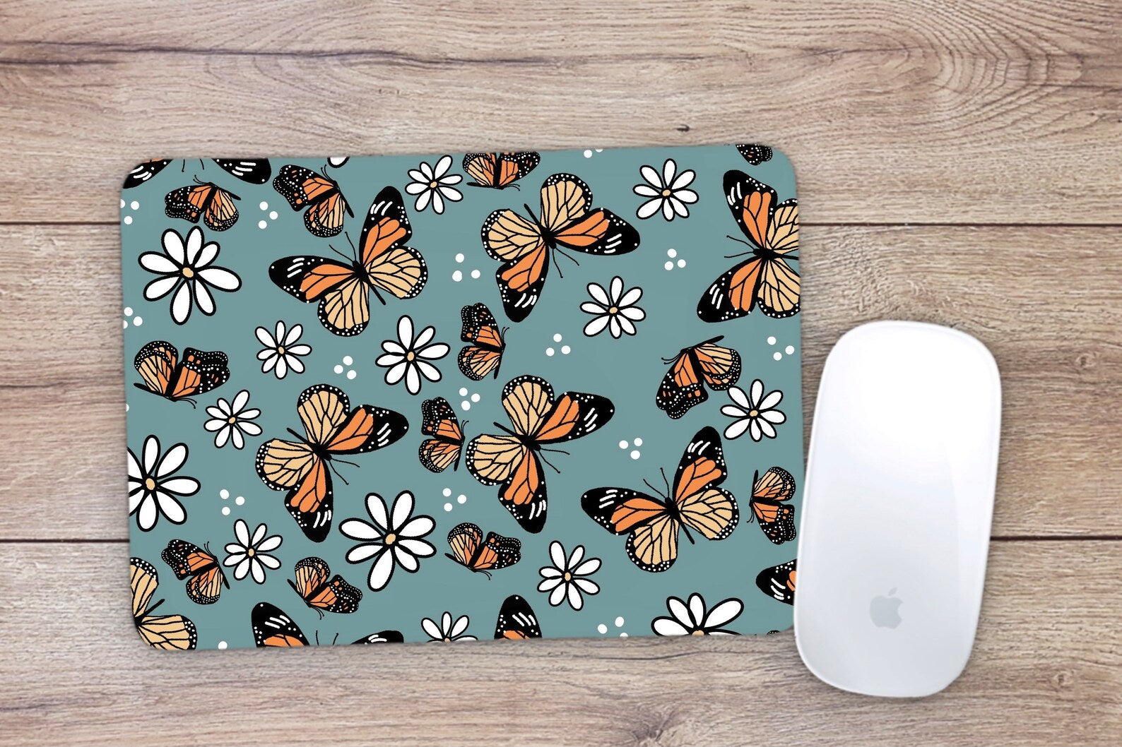 Allleftout Butterfly Daisy Mouse Pad