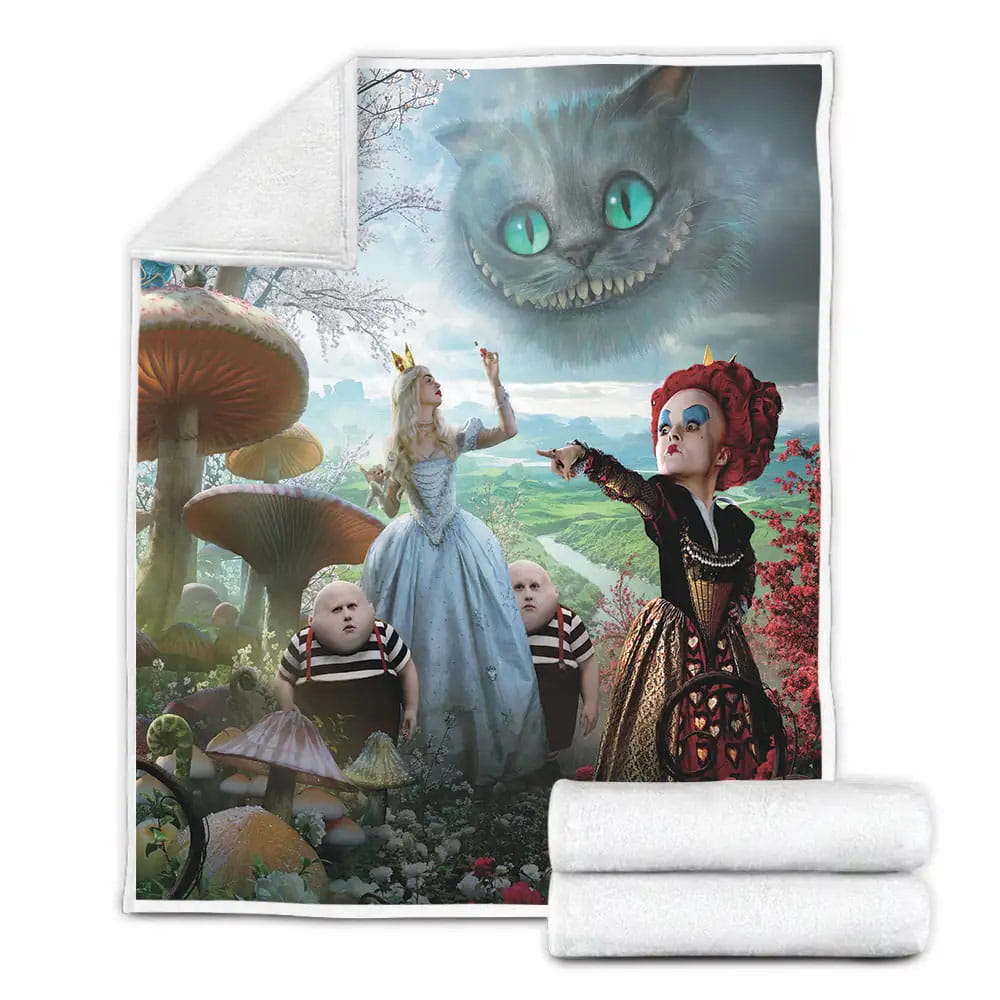 Alice In Wonderland I 2010 In Amazing 3D Movie Posters Fleece Blanket Perfect 