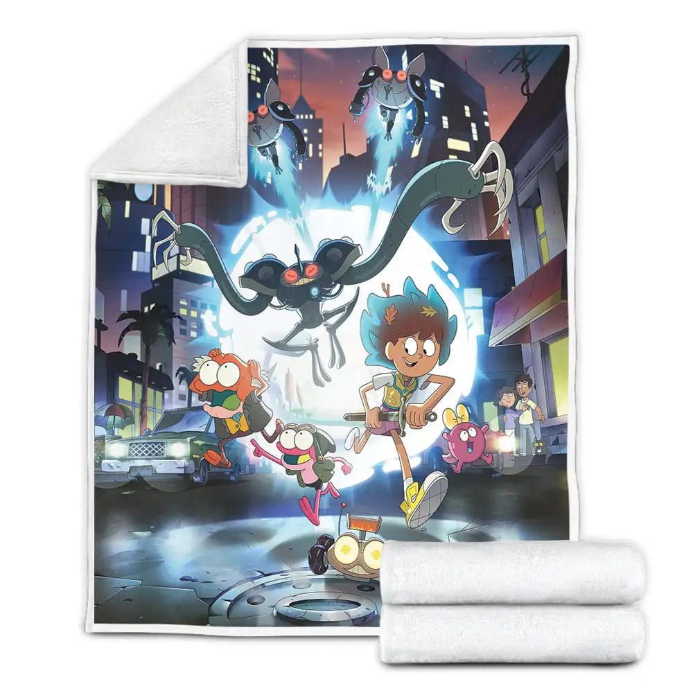 Amphibia Season 3 Official Poster Fleece Blanket Gift For Christmas Thanksgiving Halloween