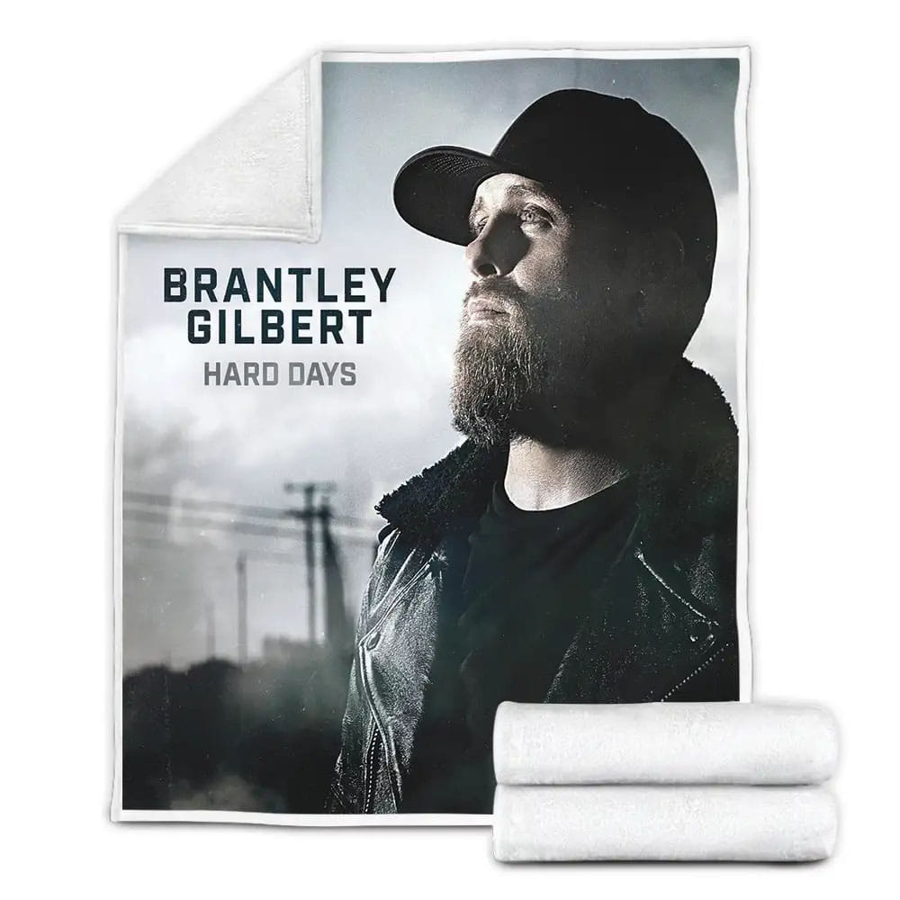 Brantley Gilbert Hard Days Fleece Blanket Gift For Birthday Halloween Christmas Thanksgiving