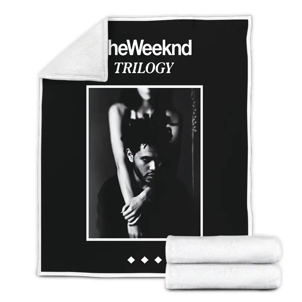The Weeknd Trilogy Album Art Cover Fleece Blanket Gift For Christmas Thanksgiving Halloween