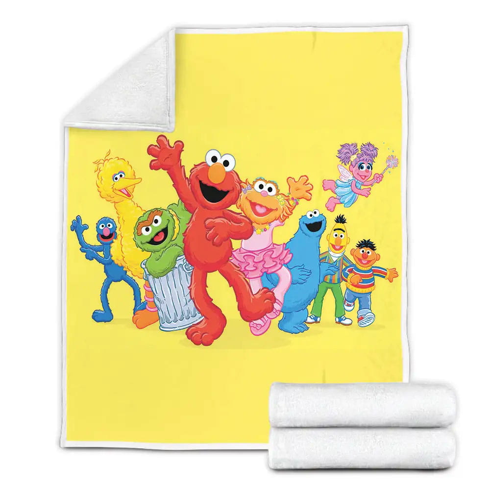 Sesame Street Flying Abby Cadabby Fleece Blanket Gift For Christmas Thanksgiving Halloween