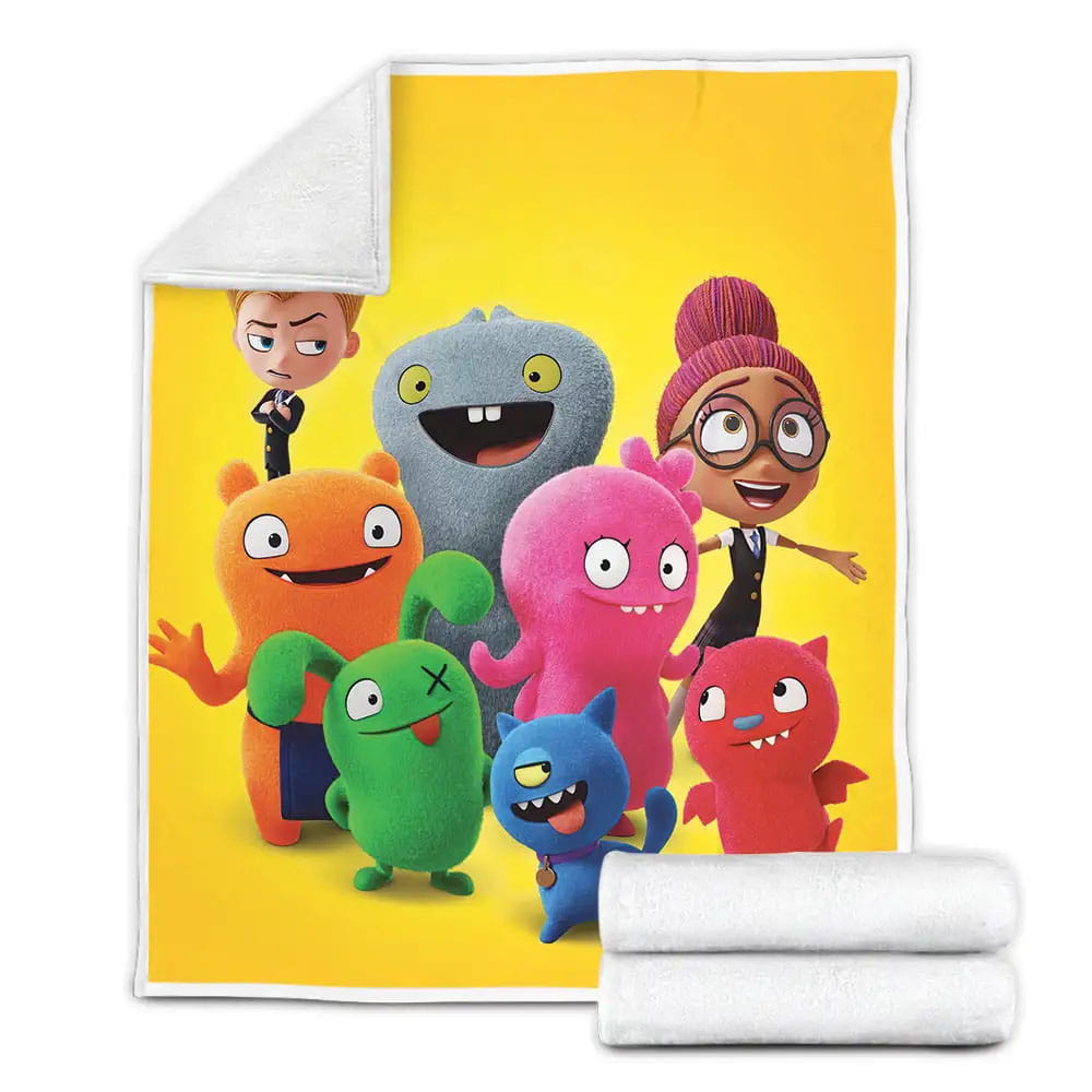 Ugly Dolls With Lou And Mandy Poster Fleece Blanket Gift For Christmas Thanksgiving Halloween