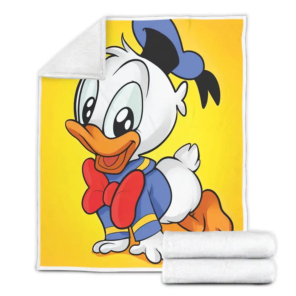 Super Cute Baby Donald Duck Fleece Blanket Gift For Birthday Halloween Christmas Thanksgiving